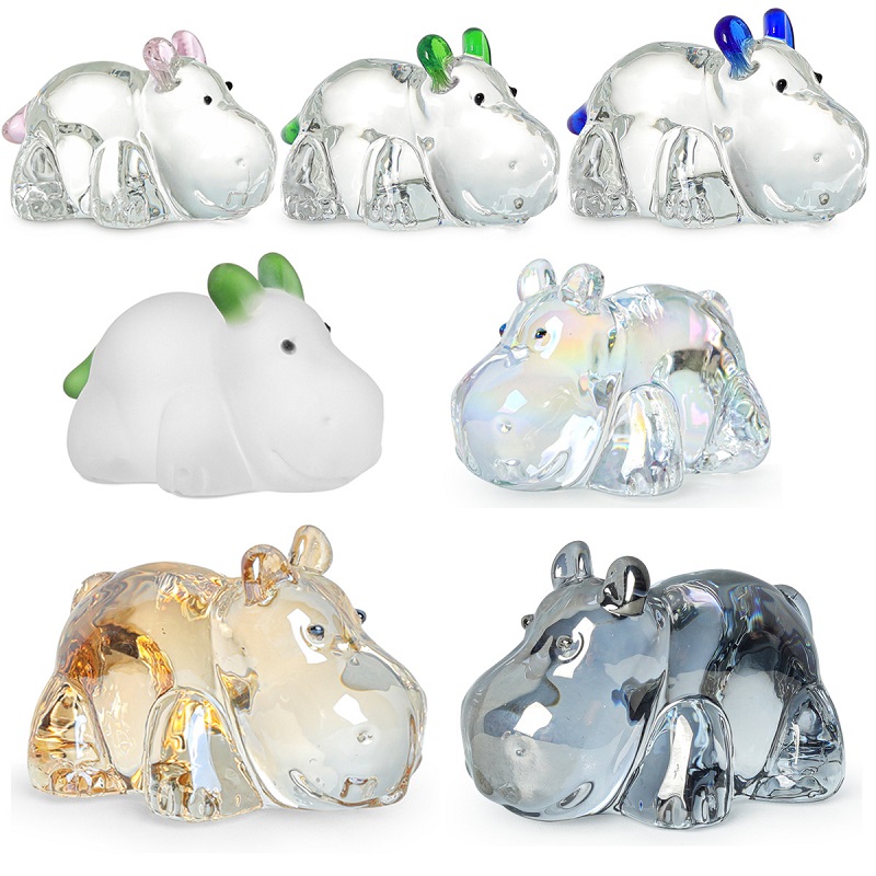 Paper Weight Crystal - 1PC cristallo ippopotamo figurine da collezione