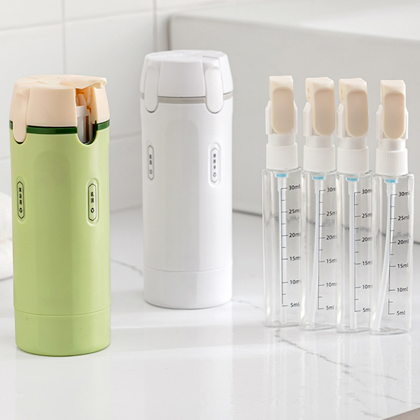 Gel Refill Pack - Dispenser Liquidi da Viaggio 4-in-1, Sistema