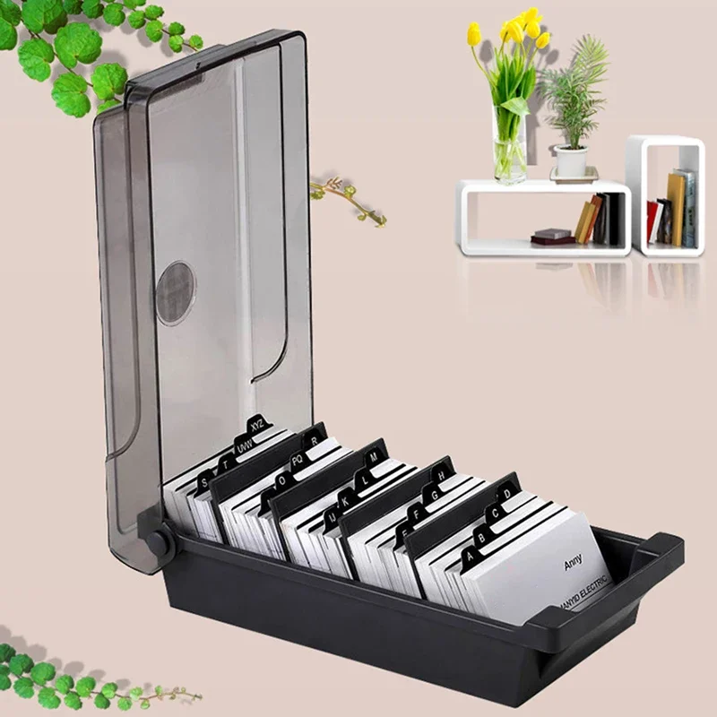 Card Index Box - Porta biglietti da visita, scatola portaoggetti